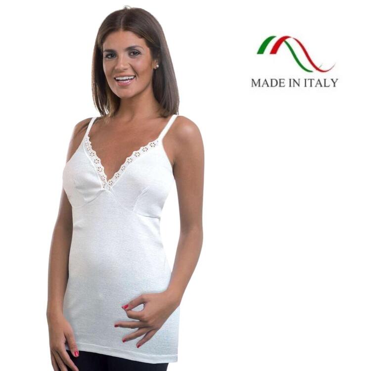 CANOTTA DONNA SPALLA STRETTA CON FORMA SENO LEABLE 1463 TG.9/10 Leable