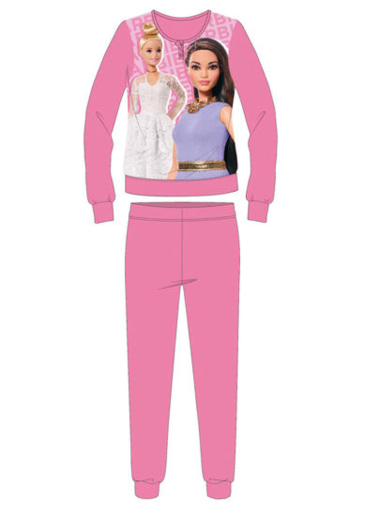 Barbie BAR1510 Warm Cotton Jersey Girls Pajamas BARBIE