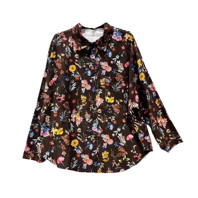 CAMICIA DONNA FANTASIA A FLOREALE FLORA 258035 FLORA