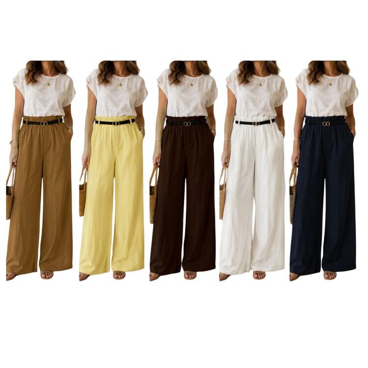 PANTALONE DONNA A PALAZZO FLORA 256235 FLORA
