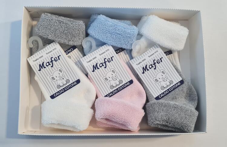 Set 6 calzini da neonato in caldo cotone felpato BMC2572 Mafer Mafer