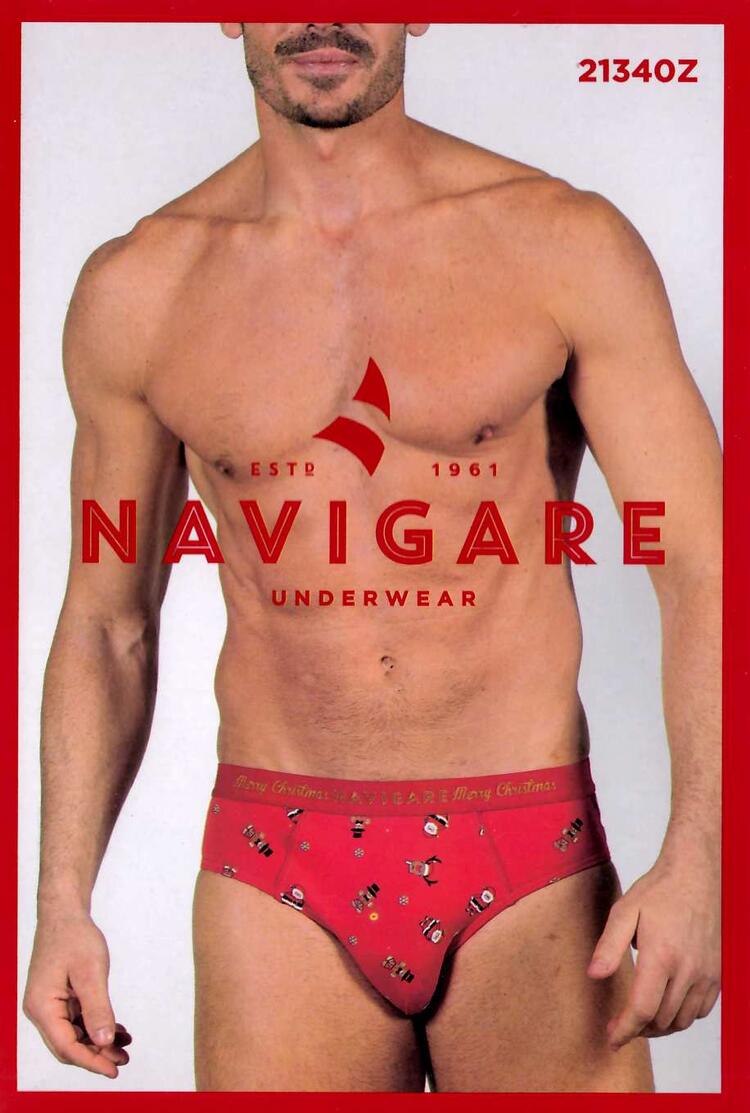 SLIP UOMO NATALE IN COTONE ELASTICIZZATO NAVIGARE B21340Z Navigare