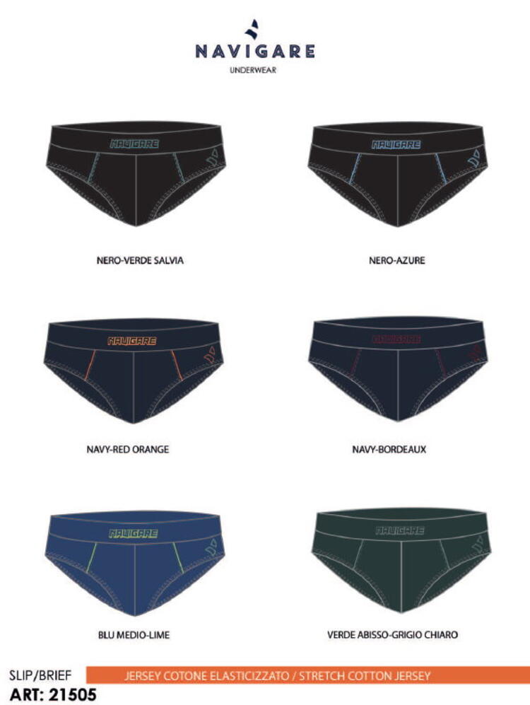 Slip uomo in cotone elasticizzato Navigare 21505 Navigare