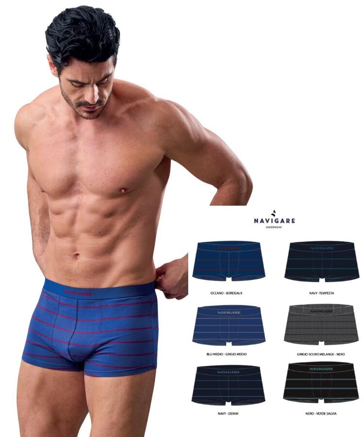 Navigare 21526 Men's Stretch Cotton Boxer Shorts Navigare