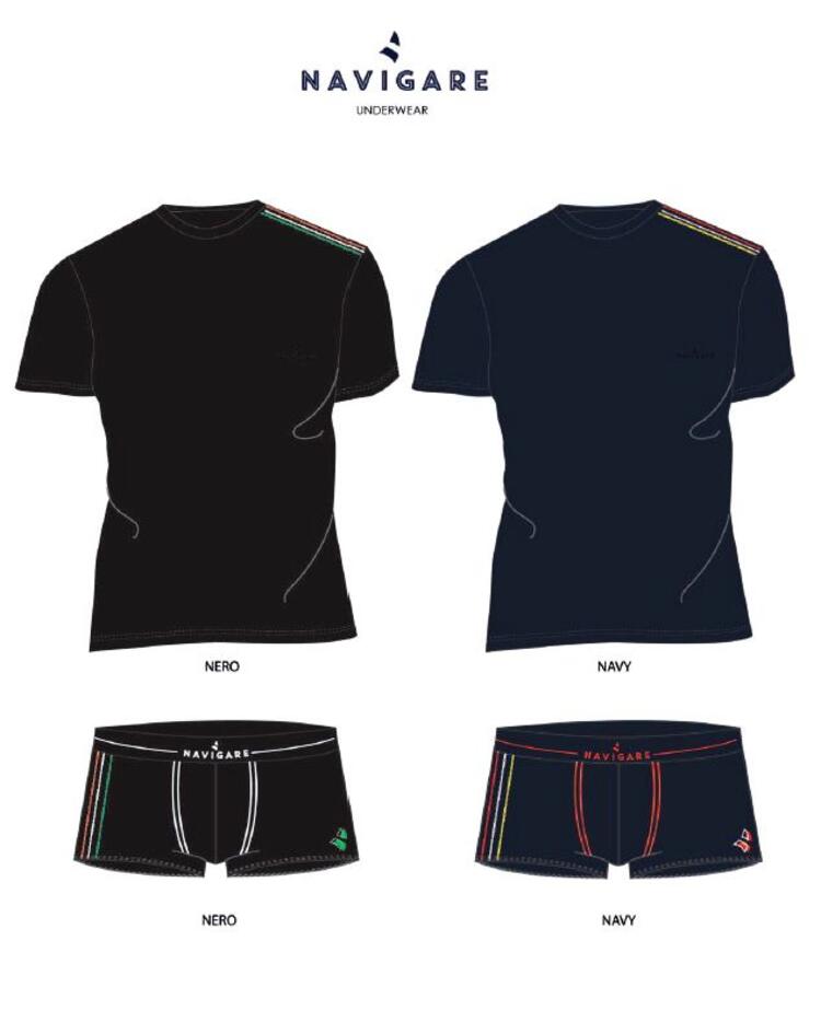 Completo uomo con t-shirt e boxer Navigare 21560 Navigare