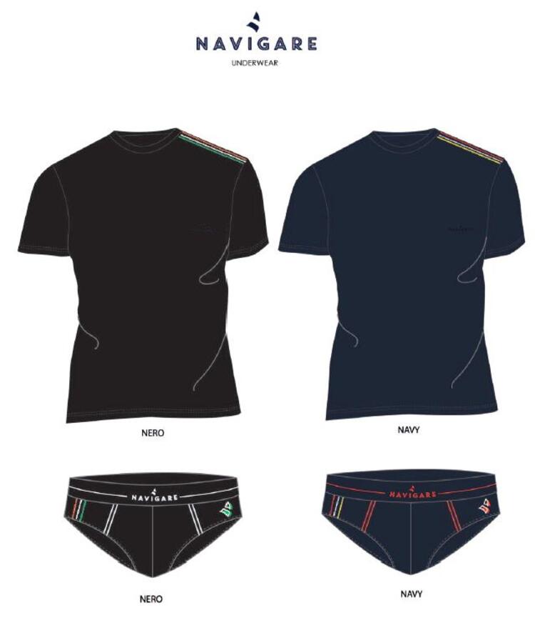 Coordinato uomo con t-shirt e slip Navigare 21561 Navigare
