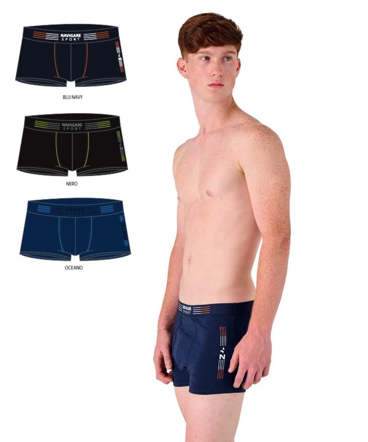 Boxer da ragazzo in cotone elasticizzato Navigare 21588J Navigare