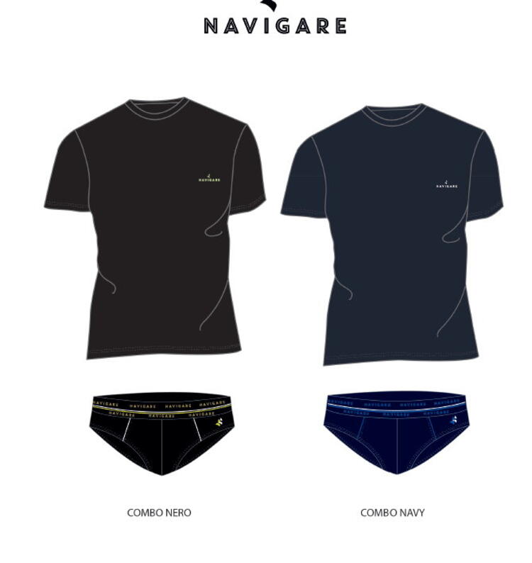Completo uomo con t-shirt e slip Navigare 21631 Navigare