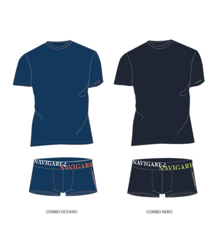 Completo uomo con t-shirt e boxer Navigare 21636 Navigare