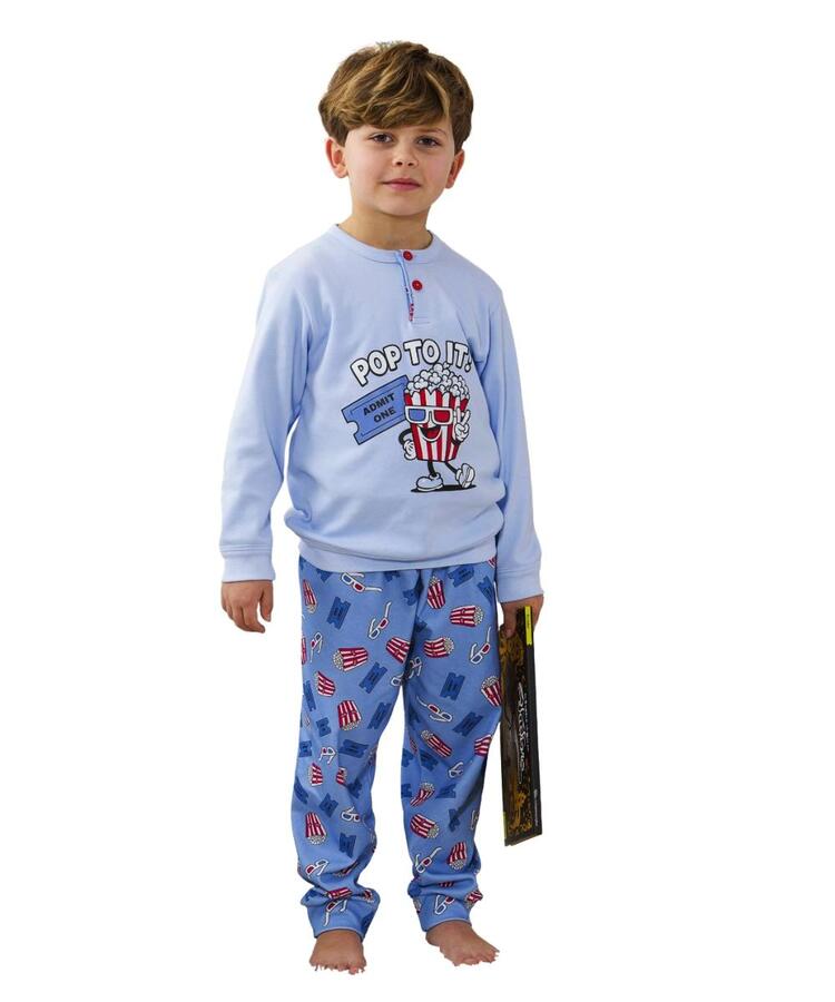 Pigiama da bambino in jersey di cotone caldo Gary 2200 3/7 anni Gary