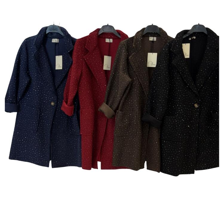 CAPPOTTO LUNGO DONNA STRASS FLORA 22095 FLORA