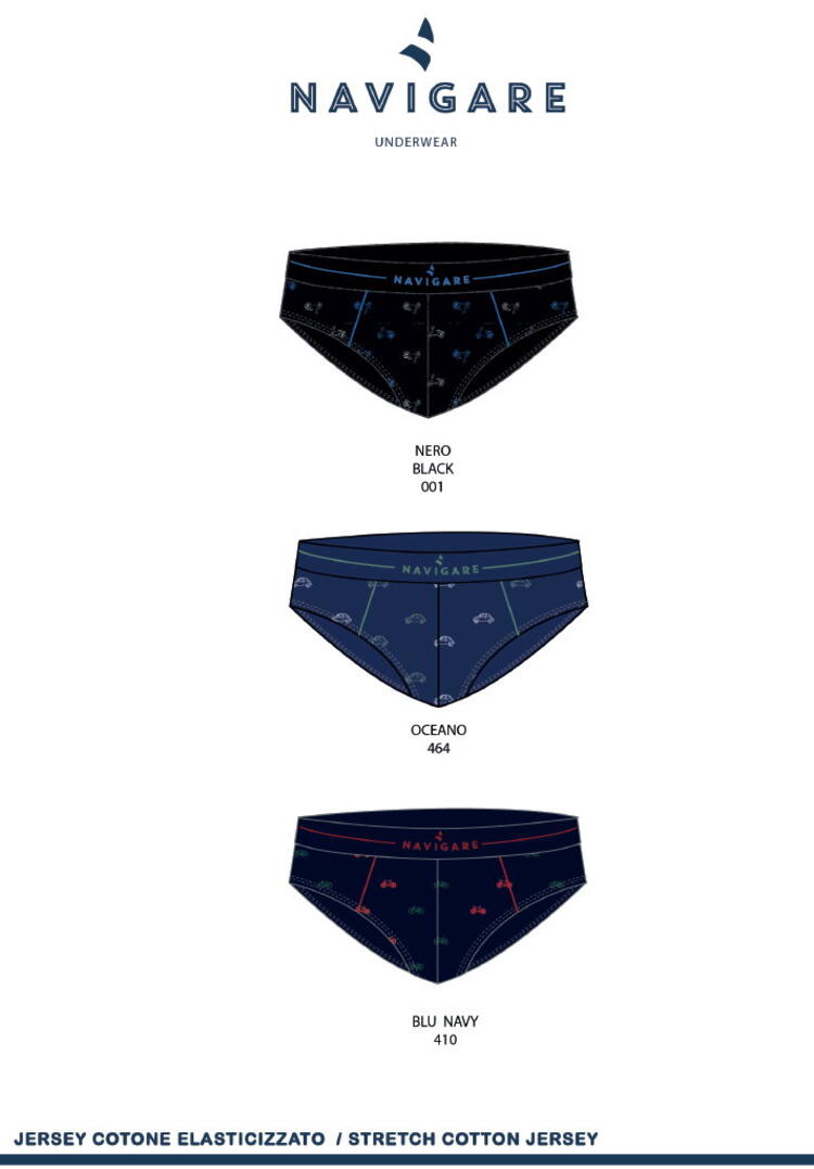 Fashion men's briefs in stretch cotton Navigare 2223Z Navigare