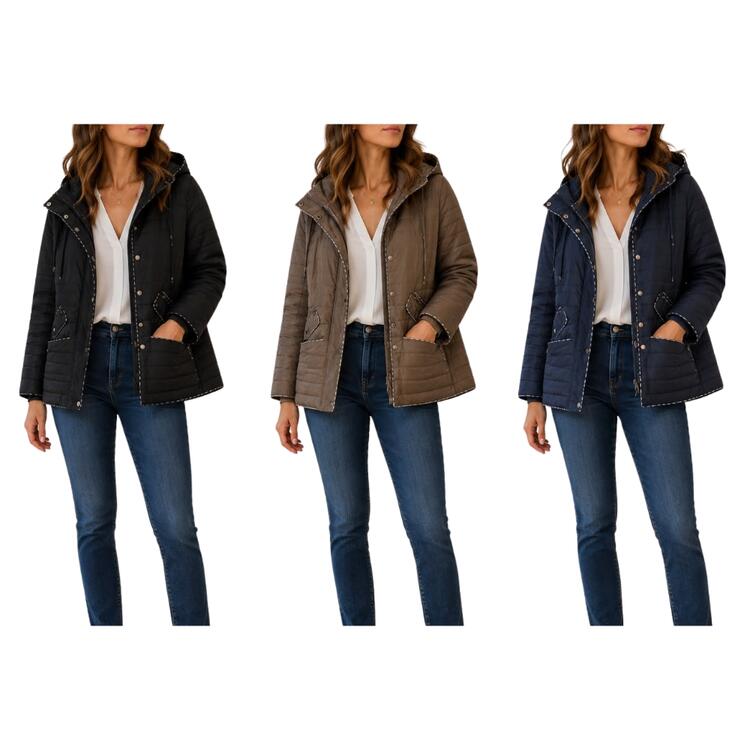 PIUMINO DONNA 100 GRAMMI CAPPUCCIO REMOVIBILE FLORA 23014 FLORA