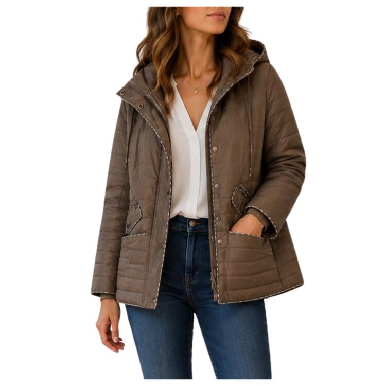 PIUMINO DONNA 100 GRAMMI CAPPUCCIO REMOVIBILE FLORA 23014 FLORA