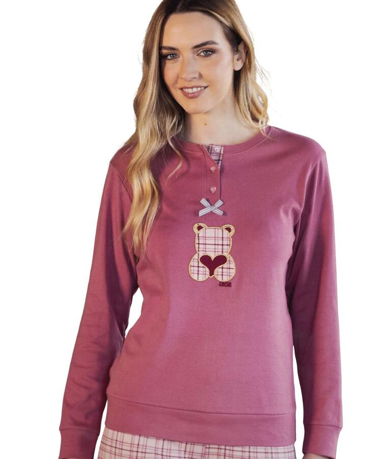 Pigiama donna in jersey di cotone caldo Irge MII2413 Irge
