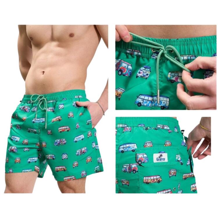 BE MISTIC 24239 BUS PRINTED SWIM SHORTS Be Mistic