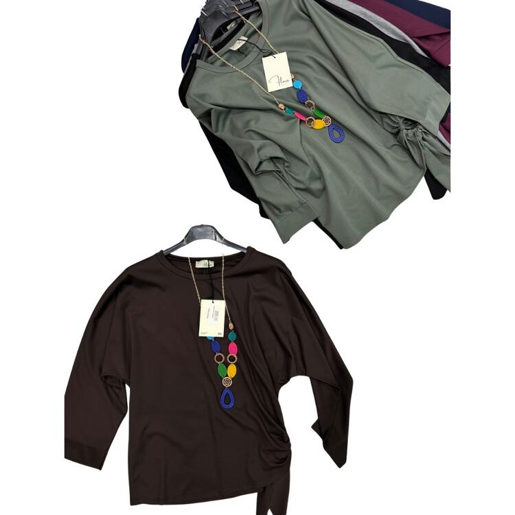 MAGLIA DONNA GIROCOLLO MANICA LUNGA FLORA 24833 FLORA