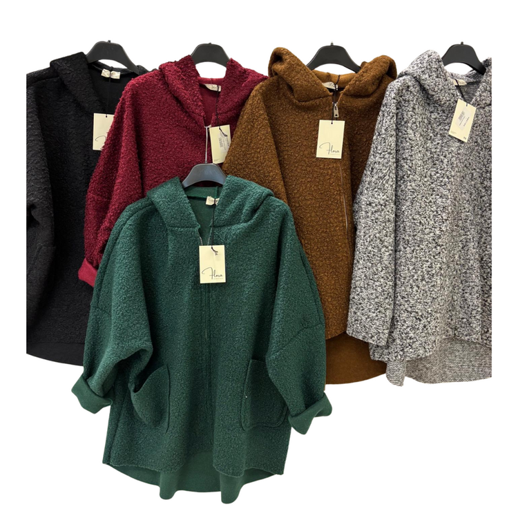 GIACCA DONNA BOUCLè FULL ZIP FLORA 248409 FLORA