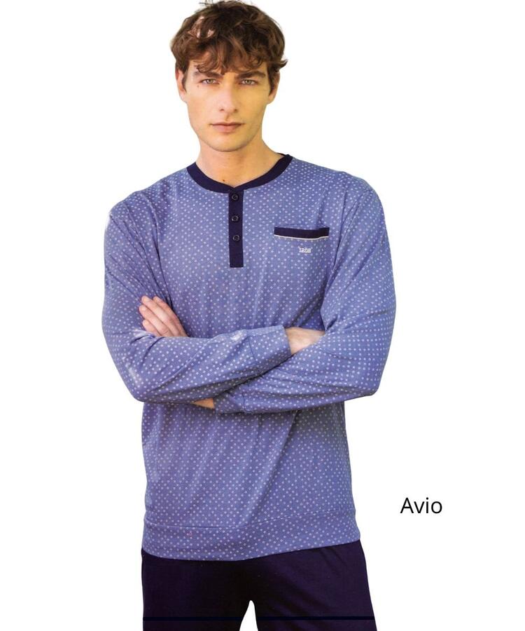Pigiama uomo a manica lunga in jersey di cotone Irge IRL 2529 Irge