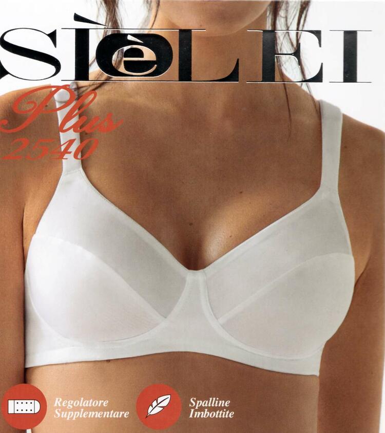 Women's non-wired calibrated bra in microfibre SieLei Plus 2540 C and D cup  Sièlei