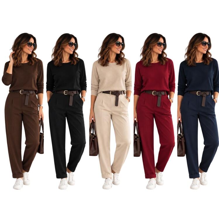 Pantalone donna punto Milano Flora 256005 FLORA