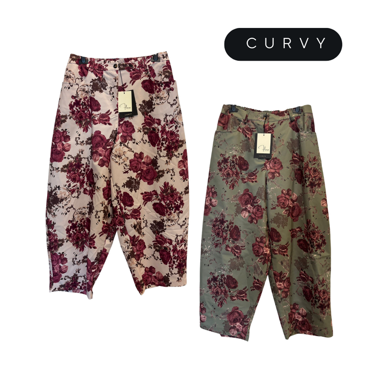 PANTALONE DONNA OVER FLORA CURVY 260238 FLORA