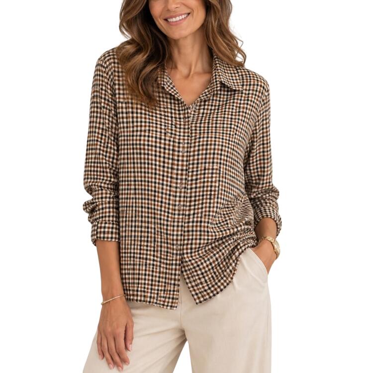 Camicia donna in flanellina Flora 26550 FLORA