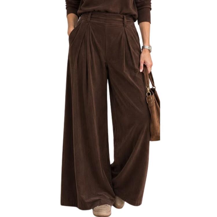 Pantalone a palazzo in velluto Flora 266135 FLORA