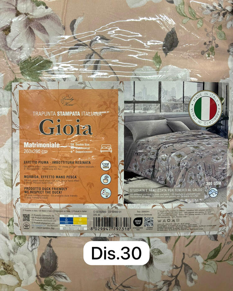 DOUBLE QUILT GIOIA LOVELY HOME 260x260 LOVELY HOME