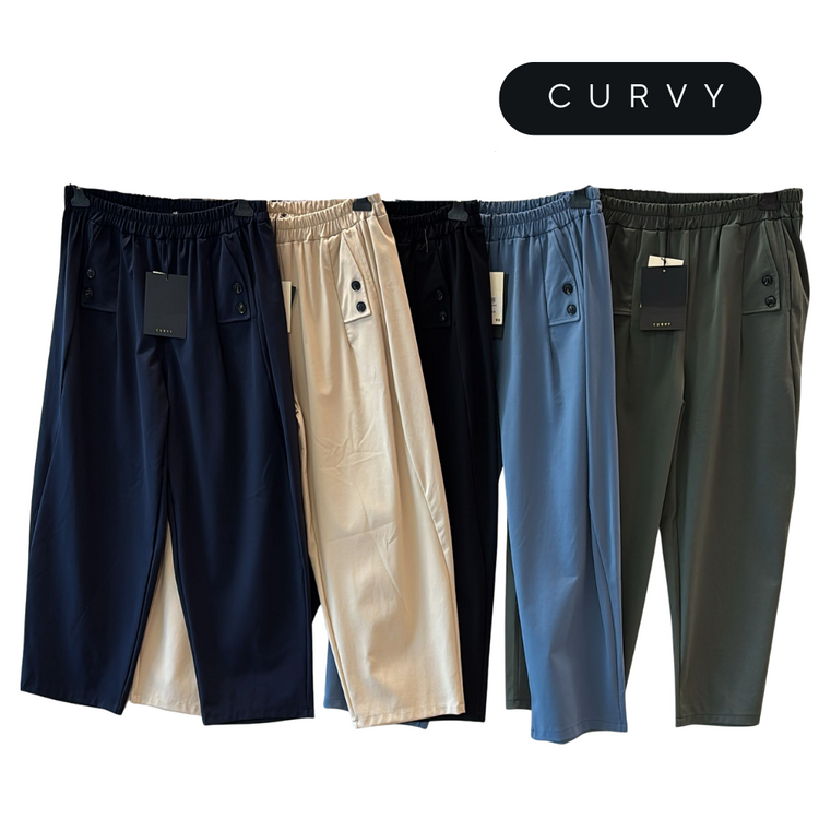 PANTALONE DONNA OVER PUNTO MILANO FLORA CURVY 3138 FLORA