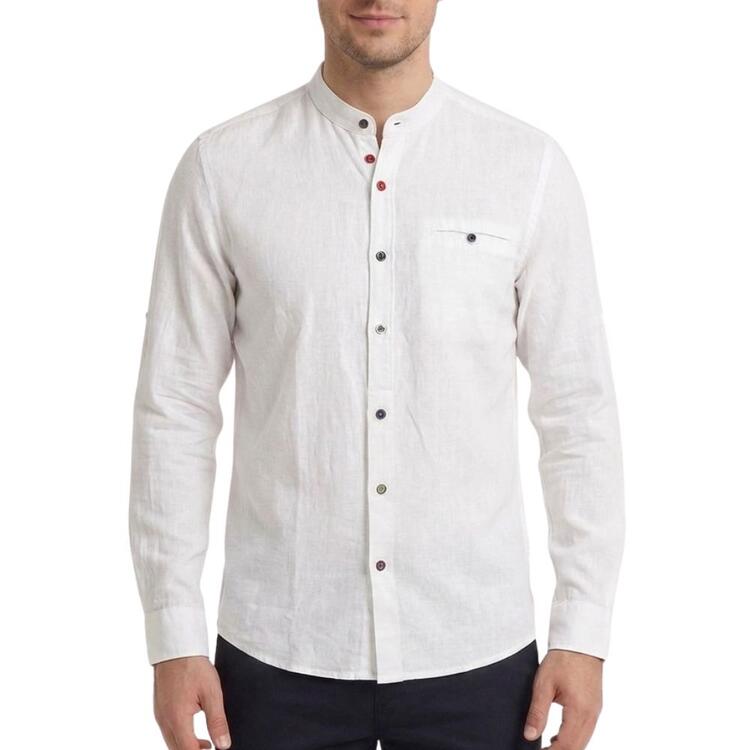CAMICIA UOMO COREANA IN LINO MANICA LUNGA BE MISTIC 32536 Be Mistic