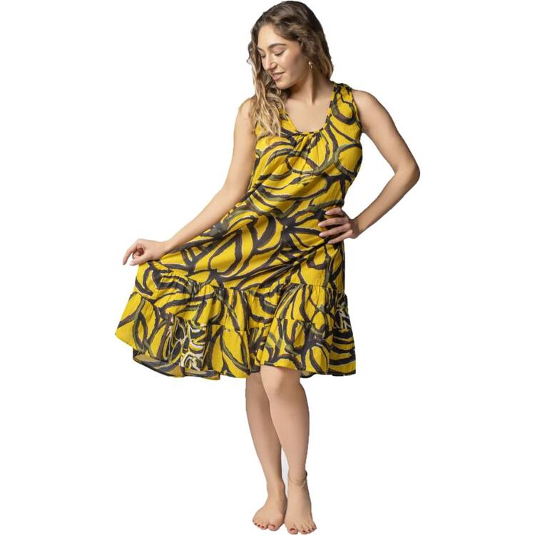 DAMENKLEID BAUMWOLLE BREIT SCHULTER RUNDHALSAUSSCHNITT MARILA 3303 MARILA