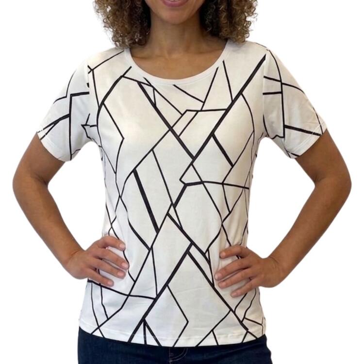 BLUSA DONNA MANICA CORTA FLORA 33050 FLORA