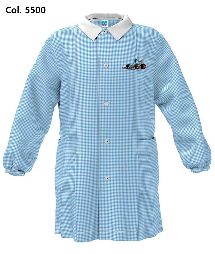 Grembiule asilo bambino Siggi Happy School 33GR4046 Ricamo Formula 1 Siggi