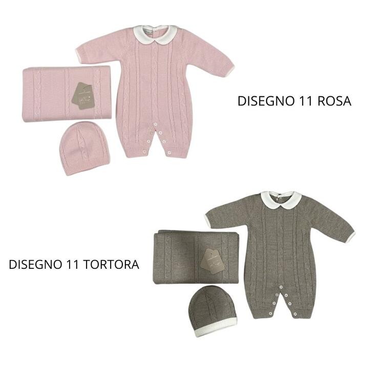 SET 3 PEZZI NEONATO NASCITA NAZARENO GABRIELLI NG-3488 Nazareno Gabrielli
