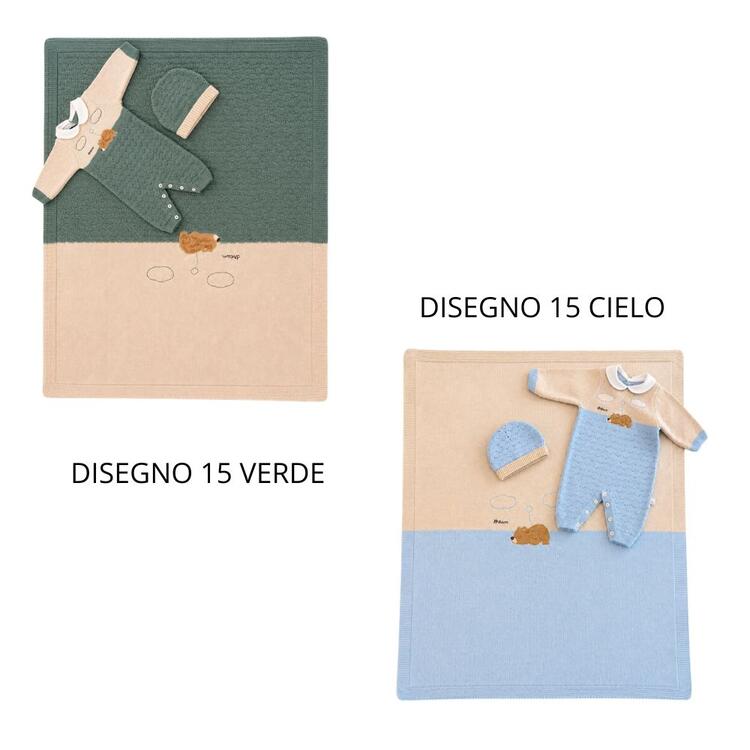 SET 3 PEZZI NEONATO NASCITA NAZARENO GABRIELLI NG-3488 Nazareno Gabrielli