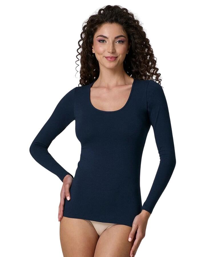 Jadea 4056 женская рубашка под куртку с длинными рукавами Jadea