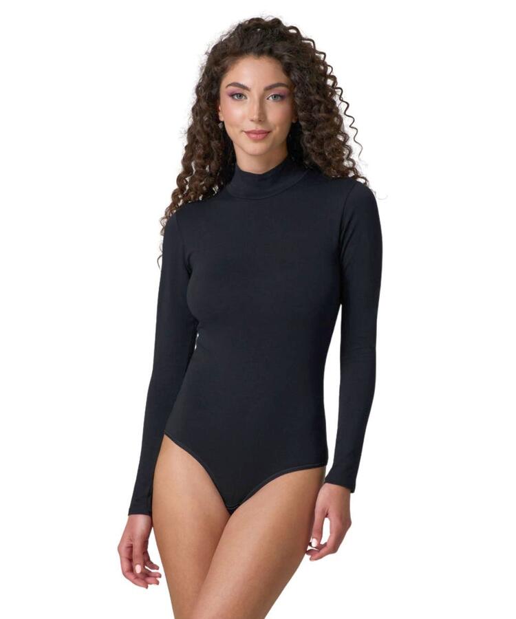 Jadea 4153 Stretch Cotton Turtleneck Bodysuit for Women Jadea