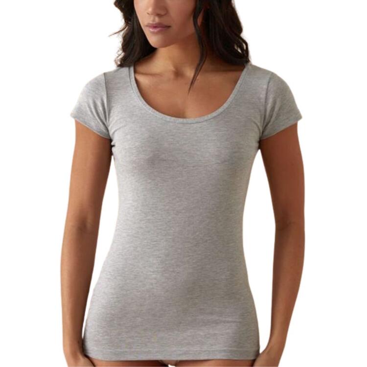 T-shirt donna scollo tondo in cotone modal Jadea 4181 Jadea