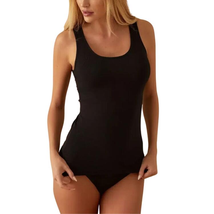 Jadea 4182 Tanktop aus Baumwollmodal mit breiten Schultern Jadea