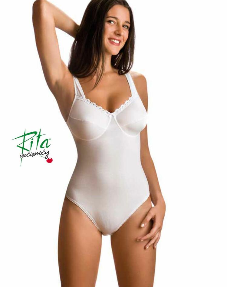Body donna in cotone elasticizzato Rita 456 Tg.3/6 Rita
