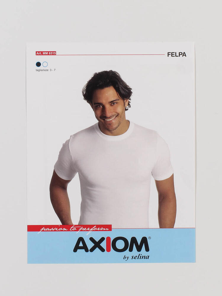 T-shirt uomo Axiom manica corta girocollo in cotone felpato interlock art 6515 
