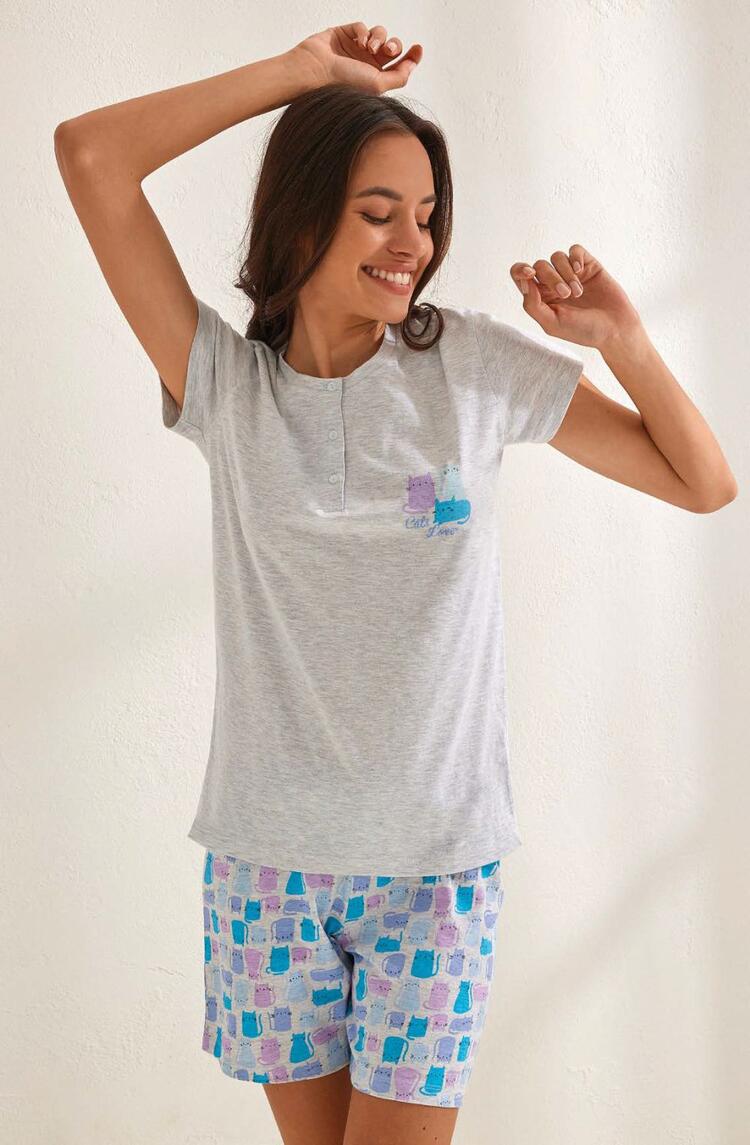 Women's short-sleeved cotton jersey pajamas Il Granchio Lady GP5100 Il Granchio