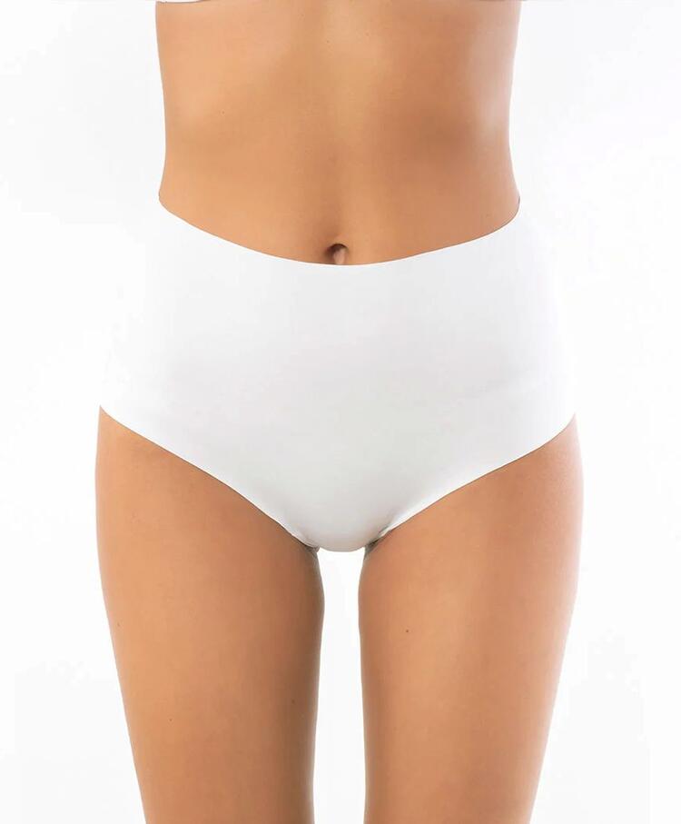 Slip donna alto in cotone elasticizzato taglio laser con pizzo Sielei Invisible Cotton 15119 Sièlei