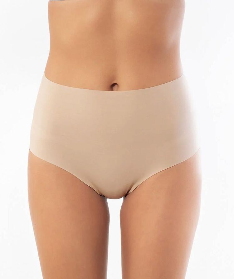 Slip donna alto in cotone elasticizzato taglio laser con pizzo Sielei Invisible Cotton 15119 Sièlei