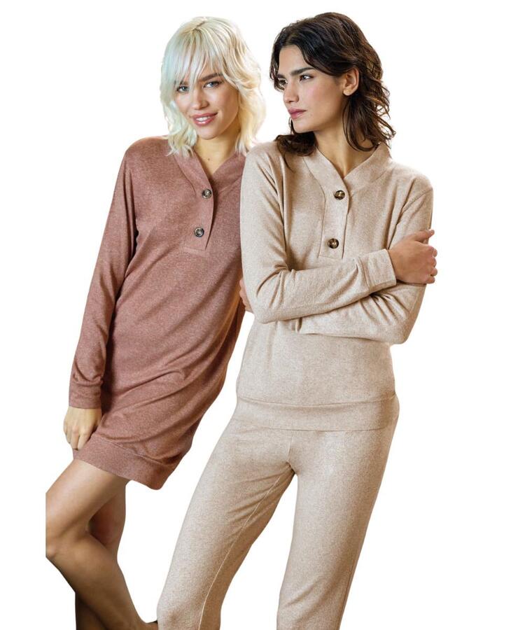 Pigiama donna in jersey di calda viscosa Jadea Home 5259 Jadea