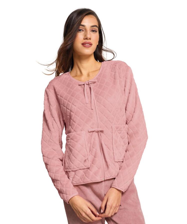 Tuta donna con zip in caldo pile coral Jadea 5286 Jadea