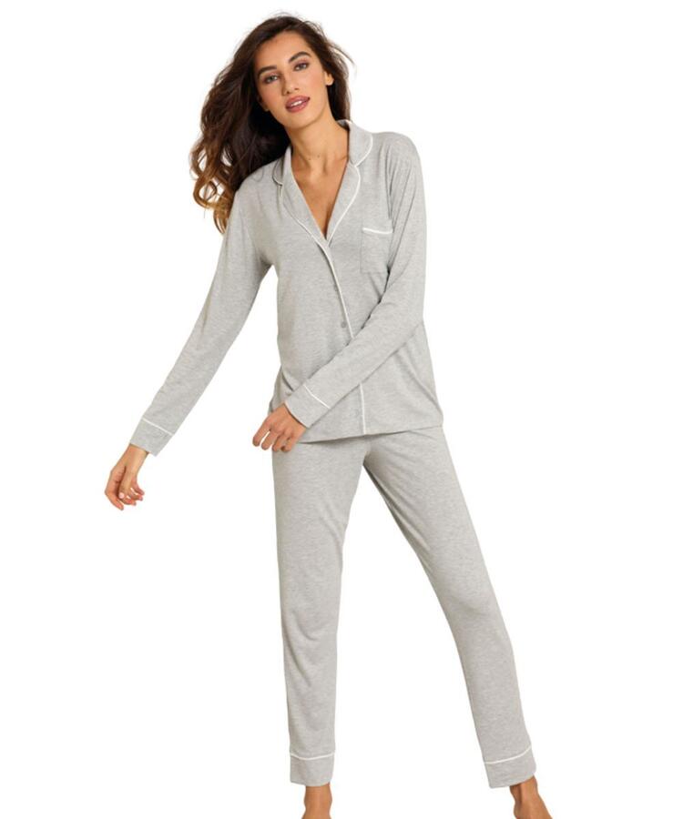 Pigiama donna aperto in jersey di viscosa pesante Jadea Home 5312 Jadea