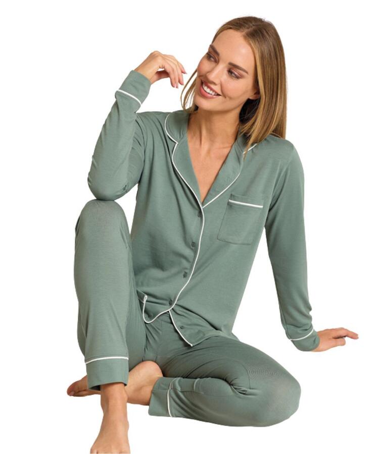 Pigiama donna aperto in jersey di viscosa pesante Jadea Home 5312 Jadea