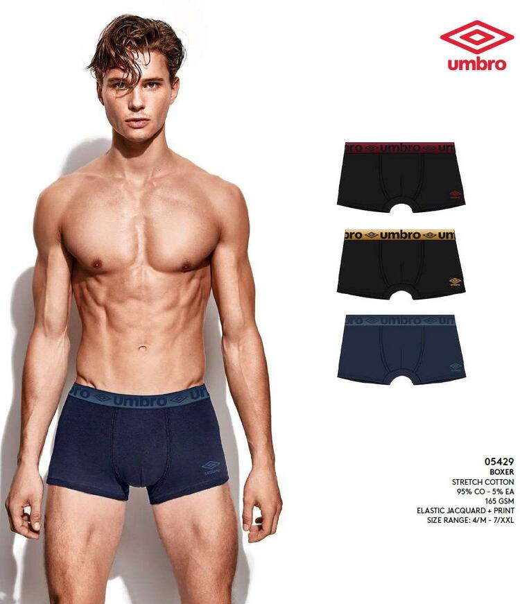 Boxer uomo in cotone elasticizzato Umbro UIB5429 Umbro